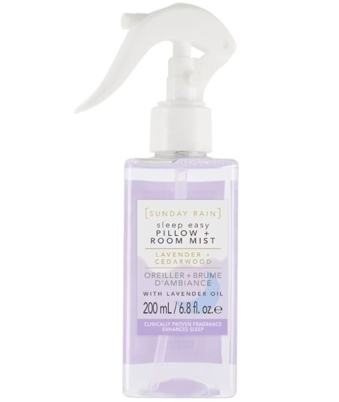 Sunday Rain Sleep Easy Luxury Relaxing Soothing Pillow and Room Mist Spray, Vegan and Cruelty - Free, Lavender and Cedarwood, 200ml - Room Mist - British D'sire