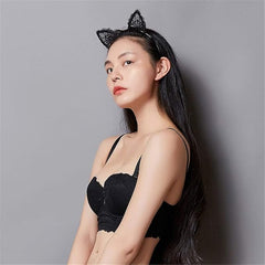 SUNTRADE 2PCS Lace Cat Ears Headband Exquisite Sweet Sexy Women Hair Accessories - Fashion Headbands - British D'sire