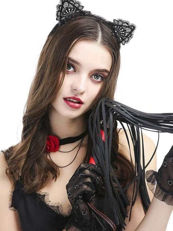 SUNTRADE 2PCS Lace Cat Ears Headband Exquisite Sweet Sexy Women Hair Accessories - Fashion Headbands - British D'sire