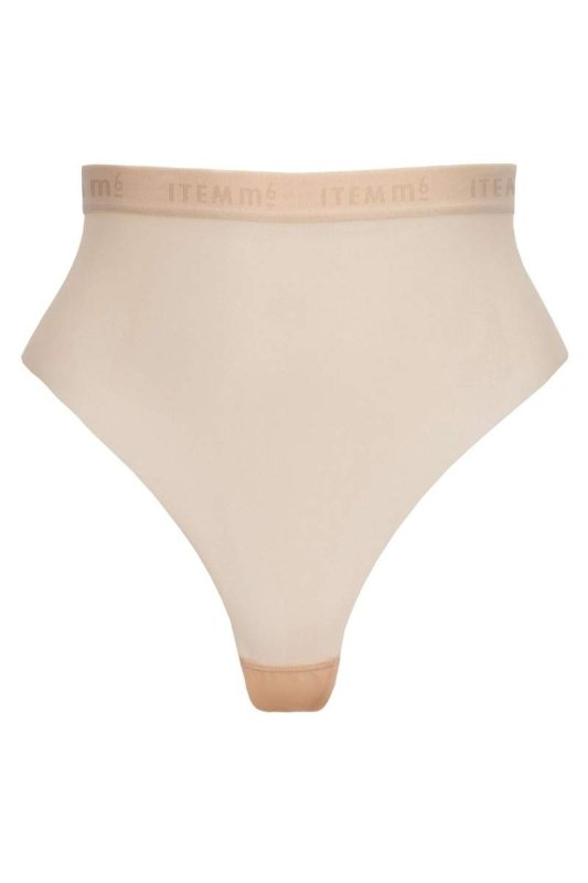 Supportive All Mesh Brazilian Briefs Nude Vivid - British D'sire