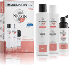 Nioxin 3-Part System | System 4 | Coloured Hair with Progressed Thinning Hair Treatment | Scalp Therapy | Hair Thickening Treatment