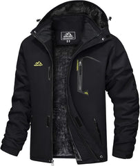 TACVASEN Men's Waterproof Fleece Mountain Jacket Windproof Warm Ski Jacket Multi - Pockets - Fleece Jackets - British D'sire