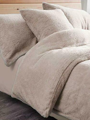 Teddy Fleece Duvet Cover Bedding Set Fitted Sheet Cosy Warm Sherpa Pillowcase - Home, Furniture & DIY:Bedding:Bedding Sets & Duvet Covers - British D'sire