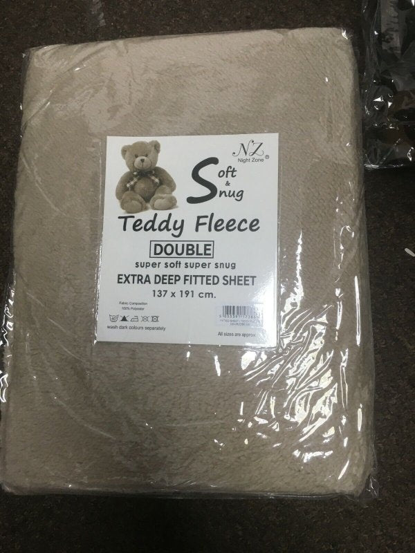 Teddy Fleece Duvet Cover Bedding Set Fitted Sheet Cosy Warm Sherpa Pillowcase - Home, Furniture & DIY:Bedding:Bedding Sets & Duvet Covers - British D'sire