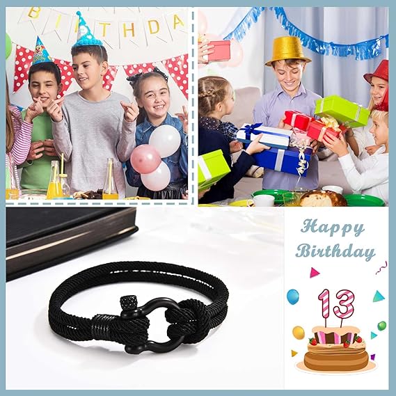 TEVOP 13th 16th 18th 21st Birthday Gifts for Boys, Birthday Bracelet Gifts for 14 15 17 19 20 Year Old Boys, Unusual Birthday Gifts for Son Grandson Nephew Brother - Bracelet - British D'sire