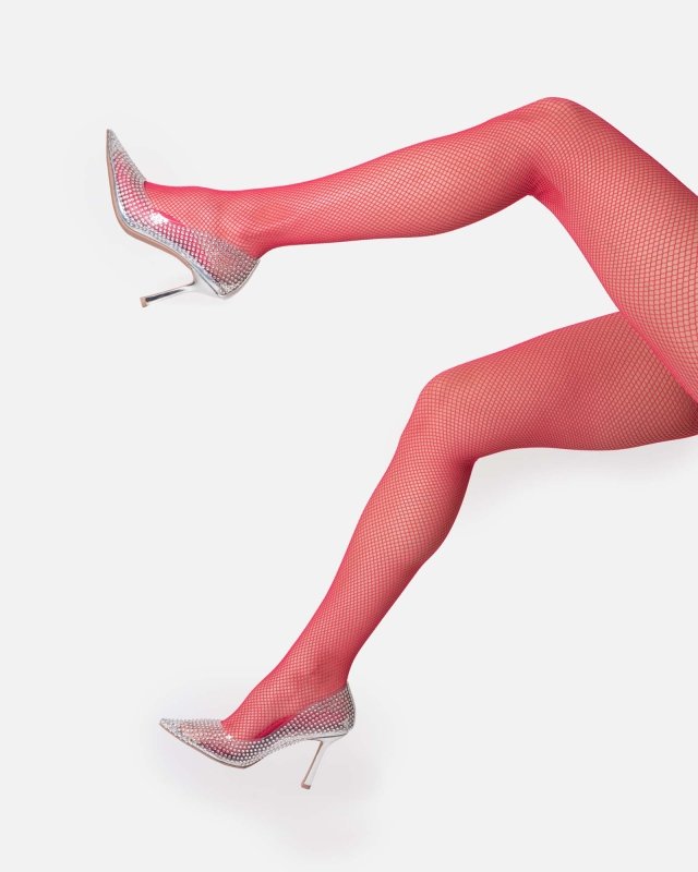 The Drama | Fishnet Tights Pink - Fishnet Tights - British D'sire