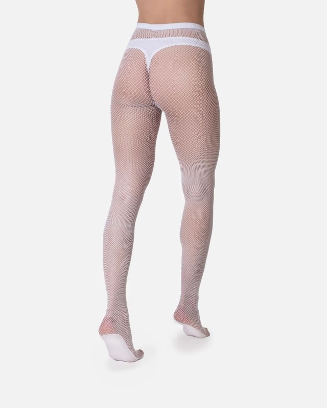 The Drama | Fishnet Tights White - Fishnet Tights - British D'sire