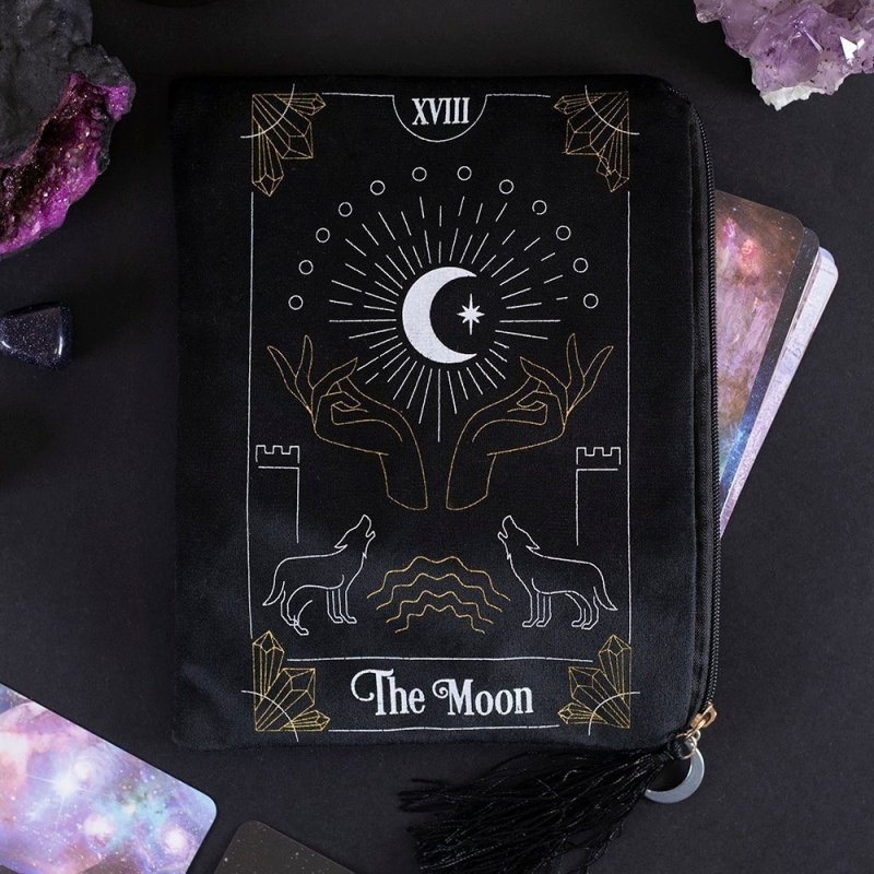 The Moon Tarot Card Zippered Bag - British D'sire