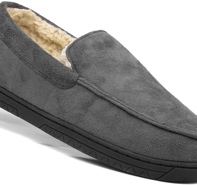 The Slipper Company Otis Mens Grey Moccasin - Men's shoes - British D'sire