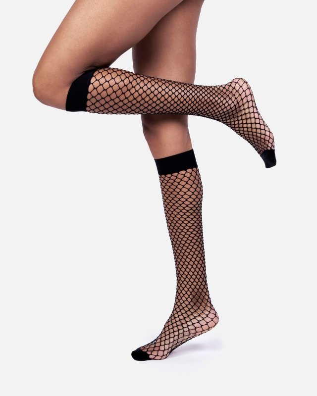 The Untamed | Bio Fishnet Knee Highs - Socks & Knee Highs - British D'sire