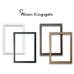 Thin Oak 40x30cm or 15.7x 11.8 inches Frame With Clear Perspex Sheet and Wall Hanging Hooks - Picture Frame - British D'sire