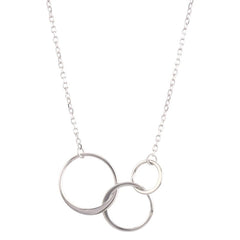 Three Circle Pendant Necklace - Interlocking necklace - Jewelry - British D'sire