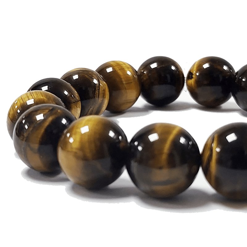 Tigers Eye Crystal Bracelet 12mm Luck And Mental Clarity - British D'sire