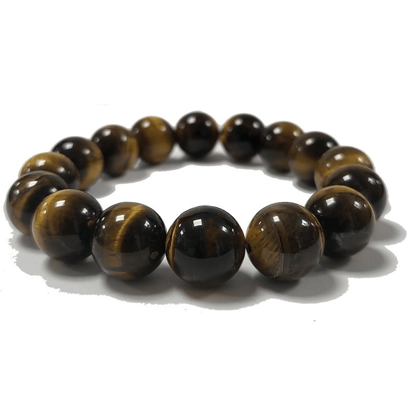 Tigers Eye Crystal Bracelet 12mm Luck And Mental Clarity - British D'sire