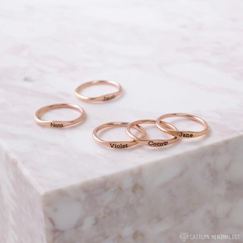 Tiny Name Ring - Minimalist Ring - delicate ring - ring - British D'sire