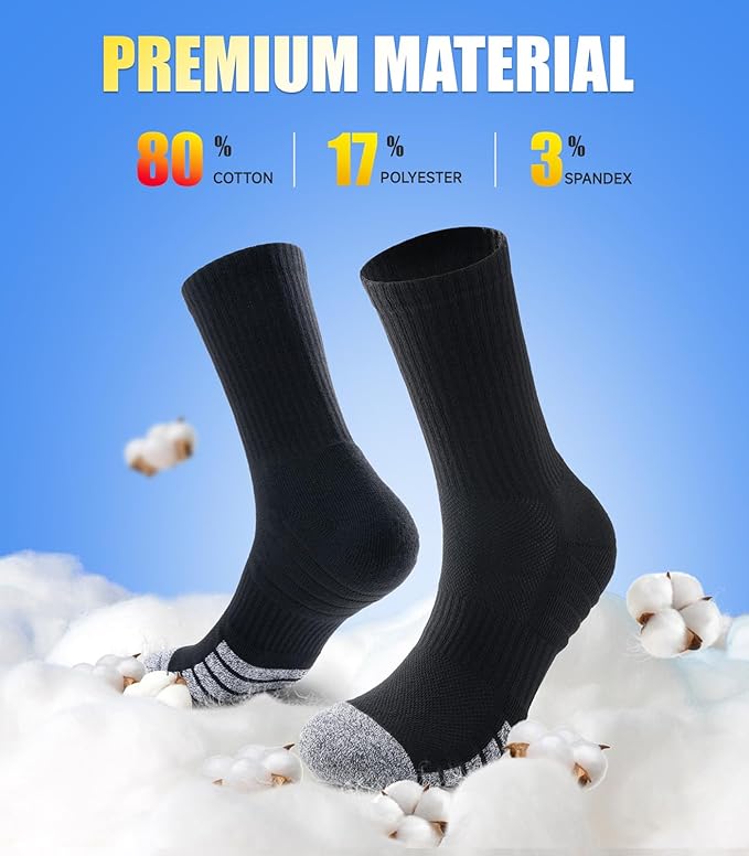 Tmani Thermal Socks for Men Women Winter Warm Thick Socks Breathable Cushion Crew Outdoor Performance Sport Socks for Work Hiking Running Walking - Men's Socks - British D'sire