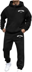 Tracksuit Mens Full Set Long Sleeve Hooded Sweatshirt and Sweatpants Set Hoodie Joggers Sets 2 Piece Fashion Sweatsuits for Men Sport Set Sweatpants and Sweatshirt Christmas - Tracksuits - British D'sire