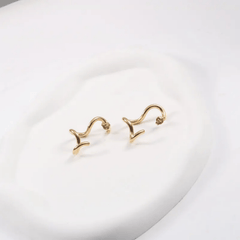 Trendy Earrings 18K gold plated twist stud earrings stainless steel Non tarnish jewelry wholesale - Stud Earrings - British D'sire