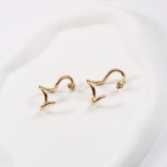 Trendy Earrings 18K gold plated twist stud earrings stainless steel Non tarnish jewelry wholesale - Stud Earrings - British D'sire