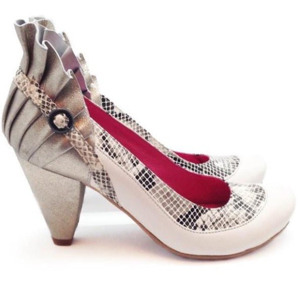 Tresor - Ivory heel shoe - Heel Shoe - British D'sire