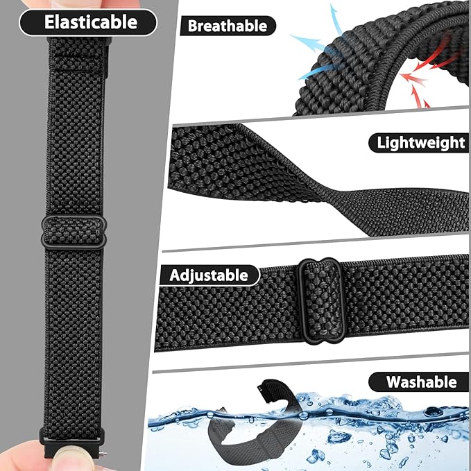 TumpCez - Quick Release Elastic Nylon Watch Straps - Band 20mm - Watches - British D'sire