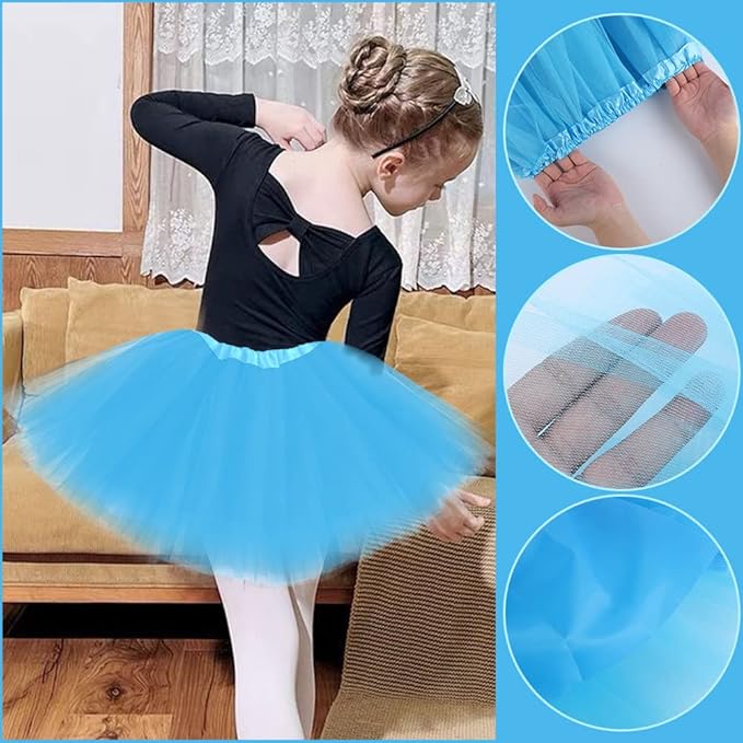 Tutu Skirt, Layered Tulle Dance Skirts for Kids Girls Dance Birthday Princess Party - Skirts & Skorts - British D'sire