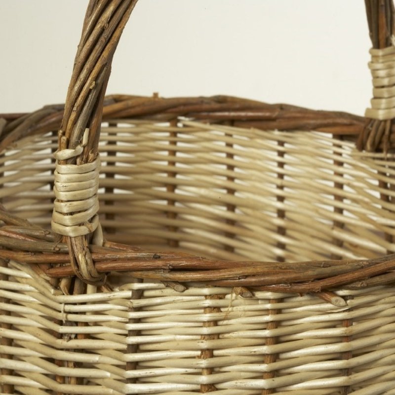 Two Tone Mini Wicker Shopper Basket - Shopping Baskets - British D'sire