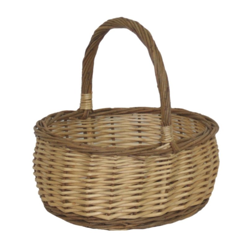 Two Tone Mini Wicker Shopper Basket - Shopping Baskets - British D'sire