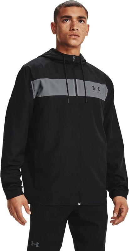 Under Armour Mens 2024 Sportstyle Windbreaker Wind Resistant Ripstop Jacket - Track Jackets - British D'sire