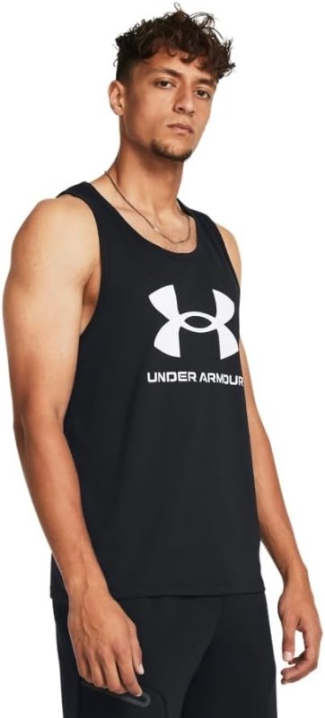 Under Armour Men's UA Sportstyle Logo Tank, Men's Sports Shirt, Lightweight Tank Top for Men, Quick - Drying Running Top - Sleeveless Tops - British D'sire