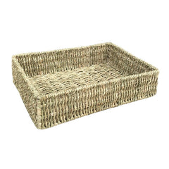 Unlined Rectangular Seagrass Tray - Serving Tray - British D'sire