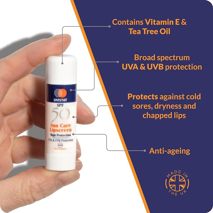 Uvistat SPF 50 Lipscreen High protection Ideal for sports - British D'sire