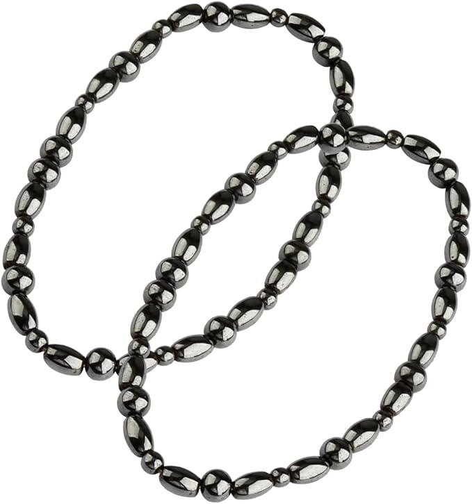 Vanyibro 2PCS Magnetic Women's Anklets for Sleep Promotion,Black Hematite, 22cm - Women's Anklets - British D'sire