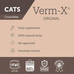 Verm - X Crunchy Treats for Cats - Digestive Care - British D'sire