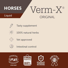 Verm - X Liquid Horse Supplement | Maintains a Healthy Gut Microbiome - Digestive Care - British D'sire