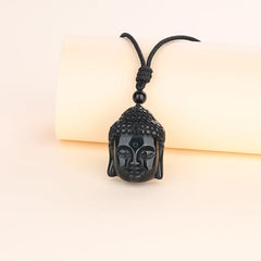 Viaan COAI Buddha Prayer Necklace, Black Obsidian Necklace/Tiger Eye Necklace/Golden Obsidian Necklace - Necklaces & Pendants - British D'sire