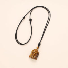 Viaan COAI Buddha Prayer Necklace, Black Obsidian Necklace/Tiger Eye Necklace/Golden Obsidian Necklace - Necklaces & Pendants - British D'sire