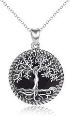 Viaan Tree of Life Necklace Sterling Silver Abalone Shell Crystal Tree of Life Pendant Necklace for Women Girls Mother's Day Jewelry Gifts - Necklaces & Pendants - British D'sire