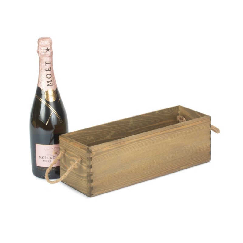 Vintage Fired Champagne and Wine Planter - Wooden Crates - British D'sire