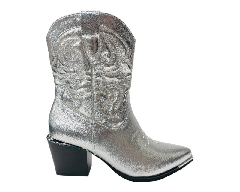 Western Cowboy Embroidered Ankle Boots - Boots - British D'sire