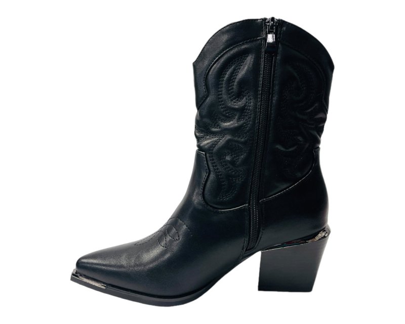 Western Cowboy Embroidered Ankle Boots - Boots - British D'sire