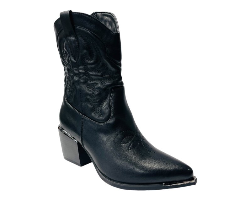 Western Cowboy Embroidered Ankle Boots - Boots - British D'sire