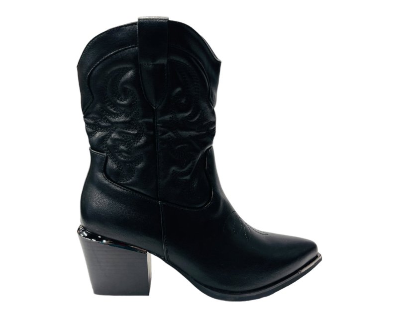 Western Cowboy Embroidered Ankle Boots - Boots - British D'sire