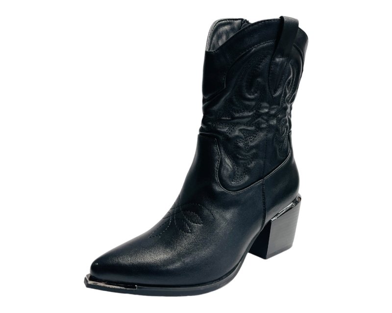 Western Cowboy Embroidered Ankle Boots - Boots - British D'sire