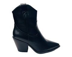 Western Cowboy Zip Ankle Boots - Boots - British D'sire