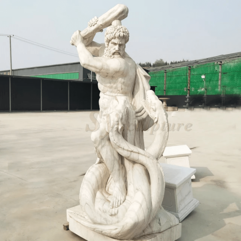 Western greek god stone statue life size marble poseidon sculpture for decor - Decor Sculpture - British D'sire