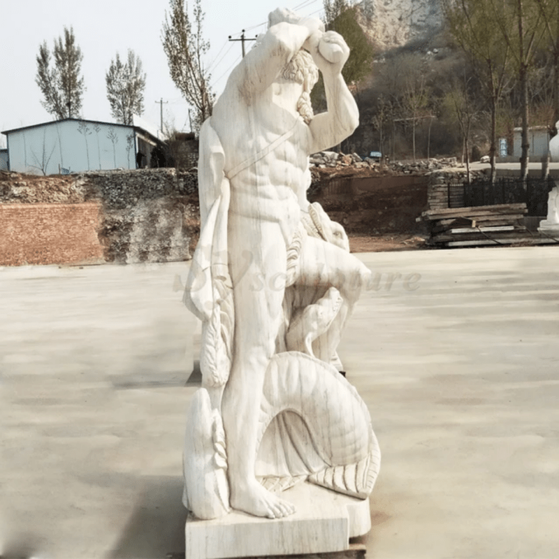 Western greek god stone statue life size marble poseidon sculpture for decor - Decor Sculpture - British D'sire