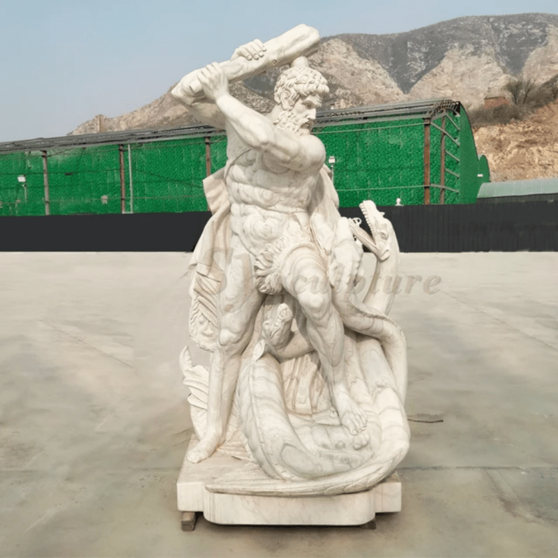 Western greek god stone statue life size marble poseidon sculpture for decor - Decor Sculpture - British D'sire