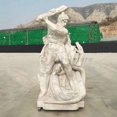 Western greek god stone statue life size marble poseidon sculpture for decor - Decor Sculpture - British D'sire