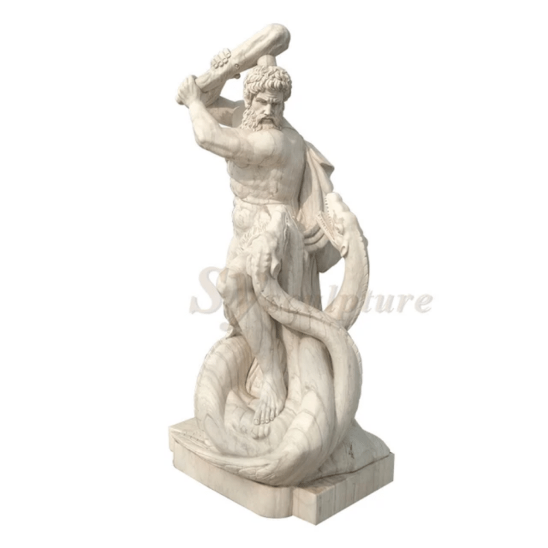 Western greek god stone statue life size marble poseidon sculpture for decor - Decor Sculpture - British D'sire